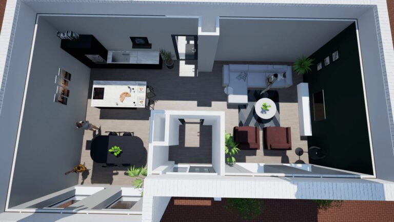 app A- PLATTEGROND WOONKAMER KEUKEN